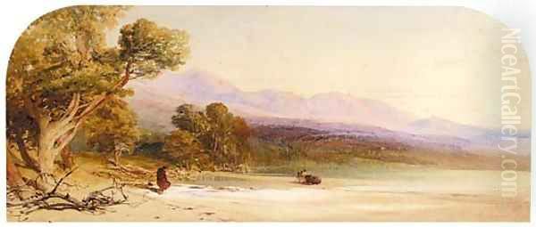 Loch Morlub Oil Painting by Thomas Miles Richardson, Jnr.