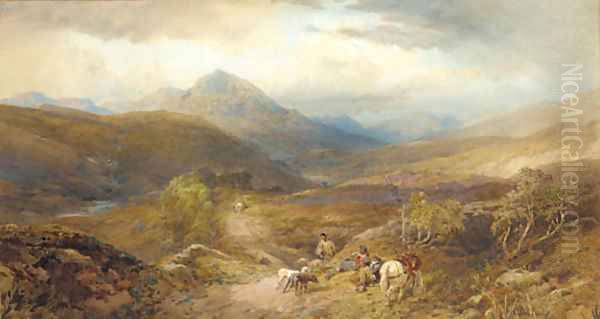 Loch Polary, Glengarry Oil Painting by Thomas Miles Richardson, Jnr.