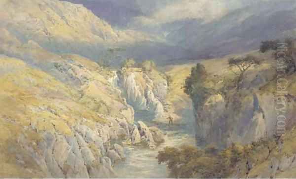 Glen Lyon, Aberdeenshire Oil Painting by Thomas Miles Richardson, Jnr.