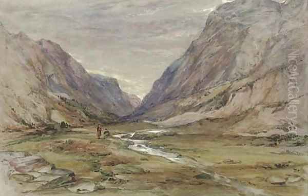 Glencoe Oil Painting by Thomas Miles Richardson, Jnr.