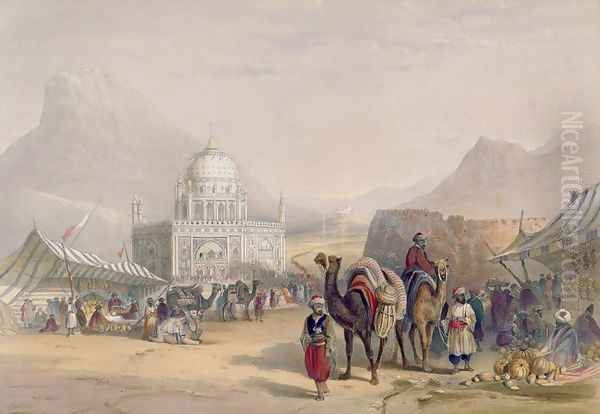 Temple of Ahmed Shauh, King of Afghanistan, Kandahar, plate 27 from Scenery, Inhabitants and Costumes of Afghanistan, engraved by Robert Carrick c.1829-1904 1848 Oil Painting by James Rattray