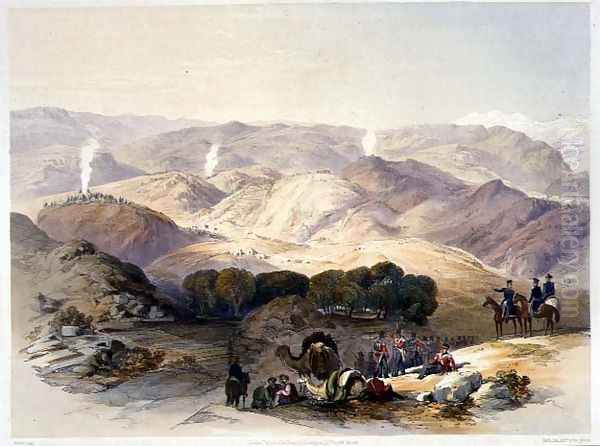 Jugdelluk, the Last Stand Made by General Elphinestone's Army in the Calamitous Retreat, plate 21 from Scenery, Inhabitants and Costumes of Afghanistan, engraved by Hulme, 1848 Oil Painting by James Rattray