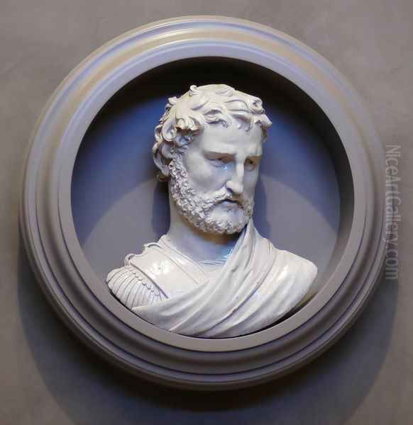 Bust of a Man Oil Painting by Girolamo della Robbia