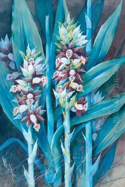 Ginger Plant Oil Painting by Marian Ellis Rowan