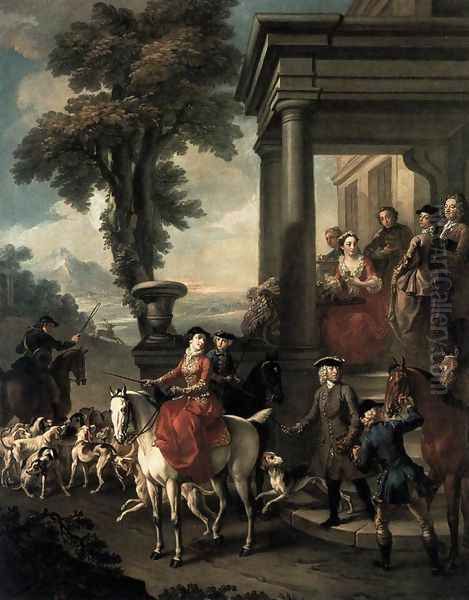 The Meet Oil Painting by Pieter Jan van Reijsschoot