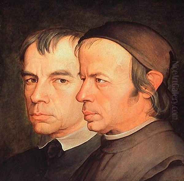 The Eberhard Brothers 1822 Oil Painting by Johann Anton Alban Ramboux