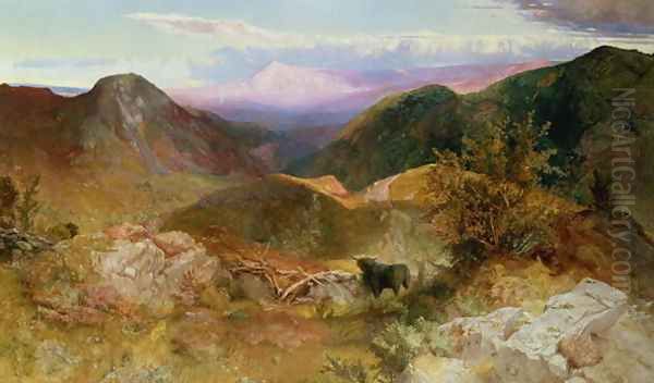 Glen Ogle, Scotland, 1860 Oil Painting by John Samuel Raven