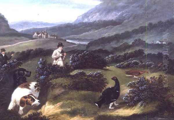 Shooting Oil Painting by John Samuel Raven