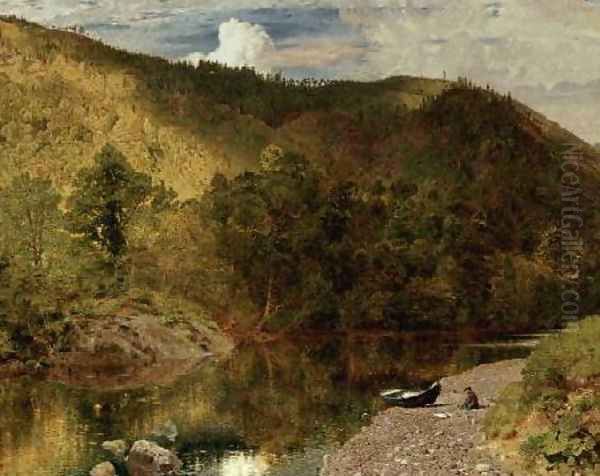 Near Dunkeld Oil Painting by John Samuel Raven