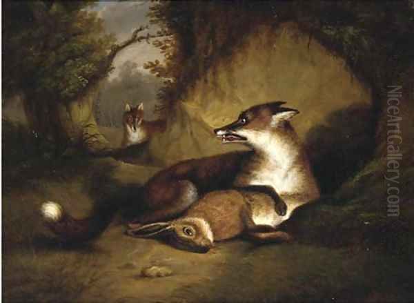 The fox's lair Oil Painting by John Samuel Raven