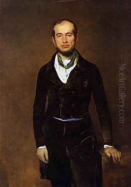 Portrait of Count Zech-Burkersroda Oil Painting by Ferdinand von Rayski