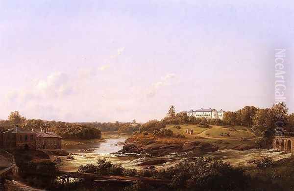 River Landscape Oil Painting by Frederick Debourg Richards