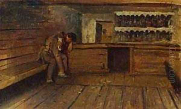 Tavern 1891 Oil Painting by Andrei Petrovich Ryabushkin