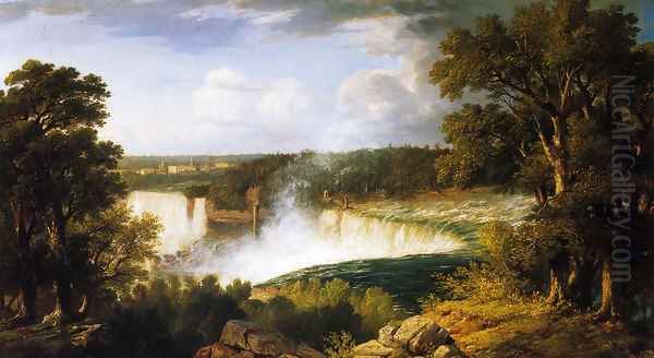 Niagara Falls Oil Painting by Thomas Prichard Rossiter