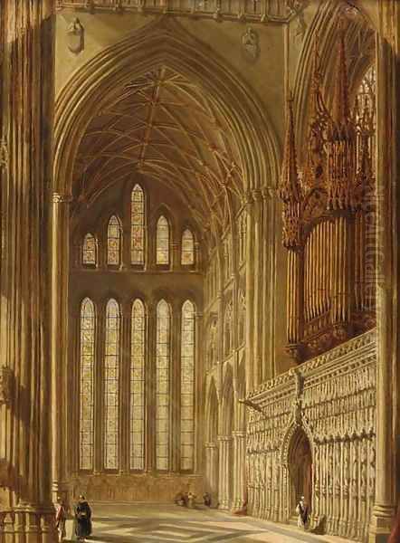 The Five Sisters, York Cathedral Oil Painting by William Richardson