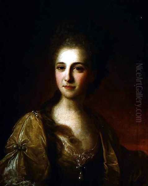 Portrait of an Unknown Woman, c.1770 Oil Painting by Fedor Rokotov