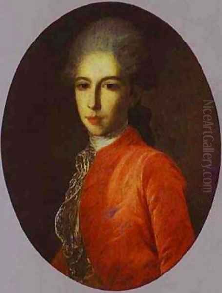 Portrait Of Prince Ivan Bariatinsky As A Youth 1780s Oil Painting by Fedor Rokotov