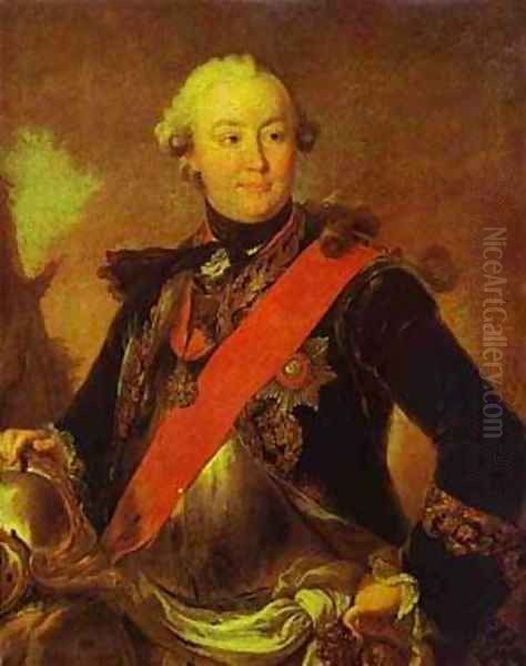 Portrait Of Count G G Orlov 1762-1763 Oil Painting by Fedor Rokotov