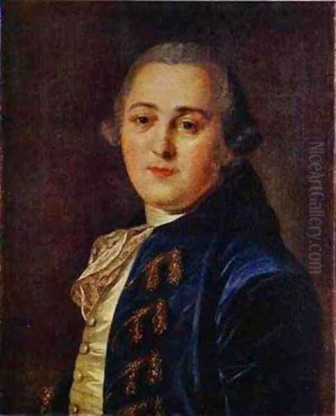 Portrait Of N A Demidov 1760s Oil Painting by Fedor Rokotov