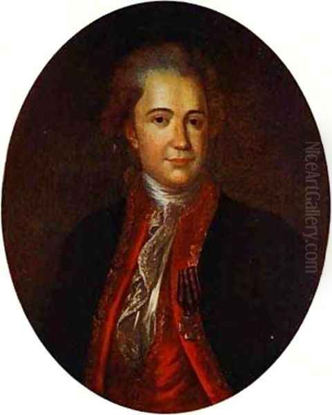 Portrait Of An Unknown Man 1780s Oil Painting by Fedor Rokotov