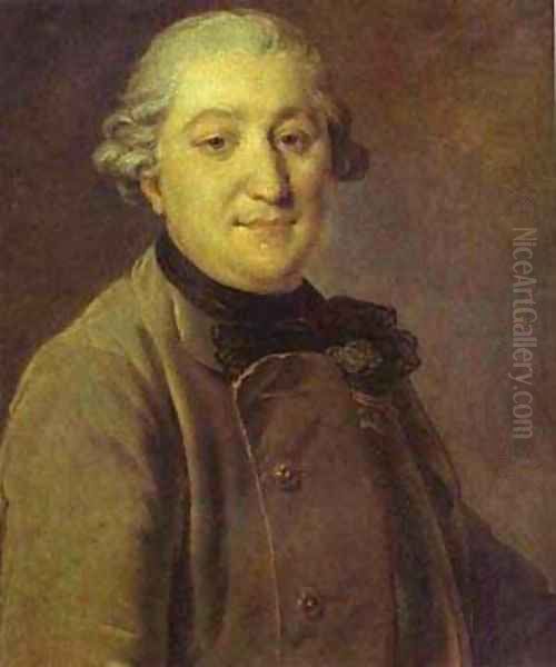 Portrait Of Count I G Orlov 1762-65 Oil Painting by Fedor Rokotov