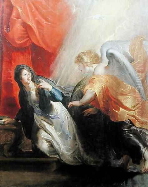 Annunciation of the Virgins Death c.1611 Oil Painting by Peter Paul Rubens