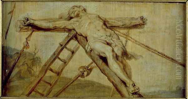 The Raising of the Cross Oil Painting by Peter Paul Rubens