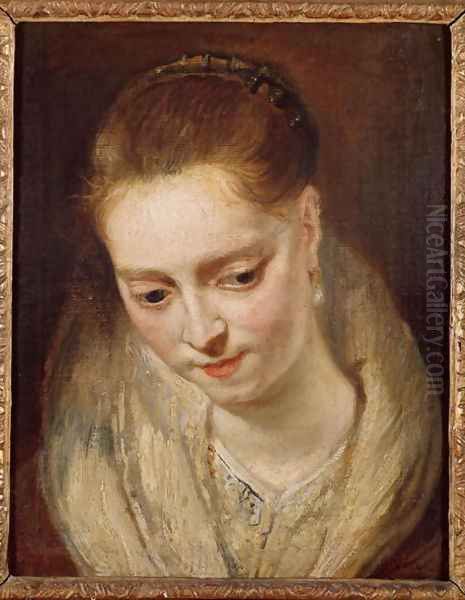 Portrait presumed to be Helene Fourment 1614-73 Oil Painting by Peter Paul Rubens