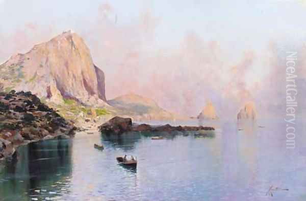 Capri Oil Painting by Oscar Ricciardi