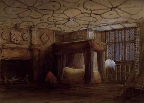 Jacobean Interior, 1845 Oil Painting by Thomas Charles Leeson Rowbotham