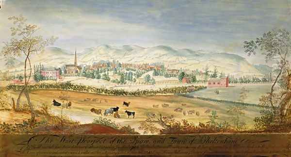 West Prospect of the Spa and Town of Cheltenham Oil Painting by Thomas Robins