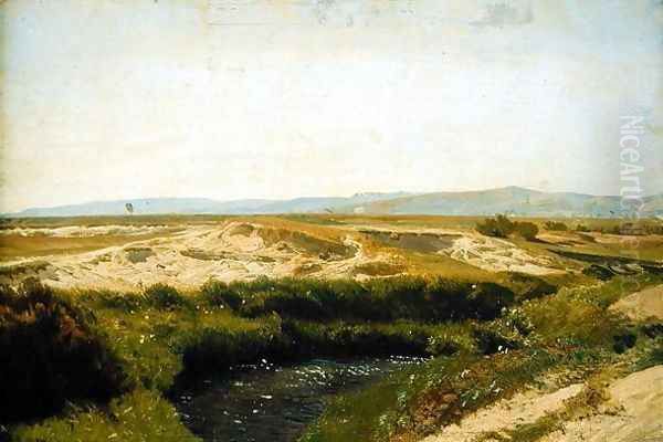 On the Luneburg Heath, 1887 Oil Painting by Valentin Ruths