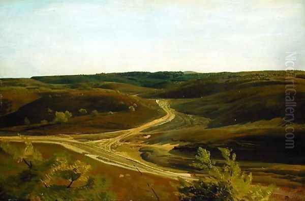 The Moorland near Ehestorf, 1868 Oil Painting by Valentin Ruths