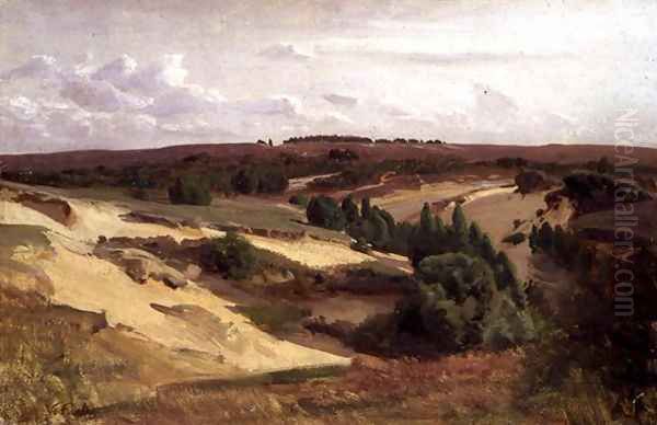 The heath near Bispingen, 1887 Oil Painting by Valentin Ruths