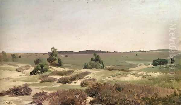 The Heath near Wilsede, 1887 Oil Painting by Valentin Ruths