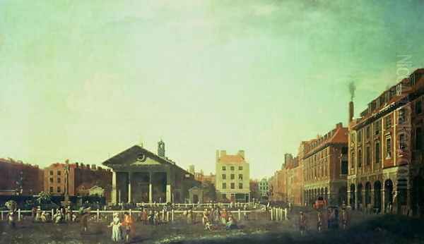 View of St. Pauls, Covent Garden, 1762 Oil Painting by John Inigo Richards