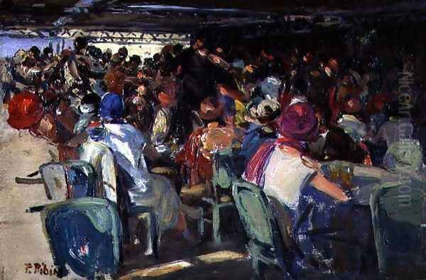 Cafe Scene Oil Painting by Pedro Ribera