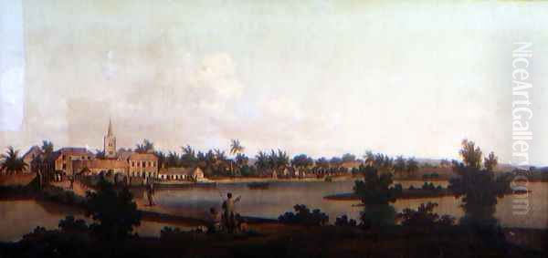 Jamaican Landscape, c.1775 Oil Painting by George Robertson