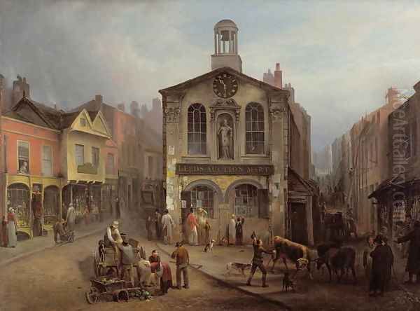 The Old Moot Hall, Leeds, c.1825 Oil Painting by Joseph Rhodes