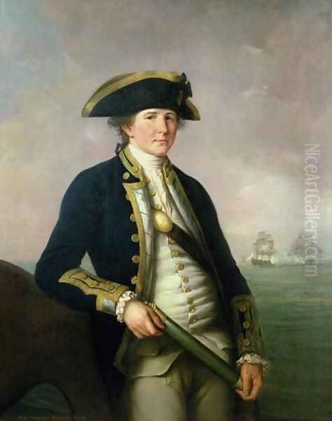 Captain Charles Morice Pole Oil Painting by John Francis Rigaud