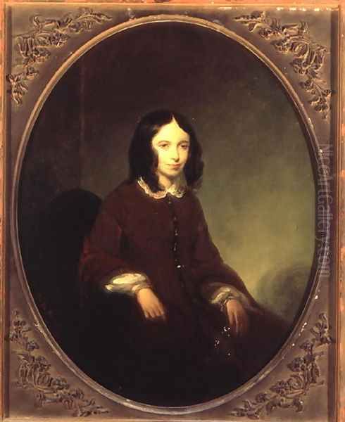 Mrs Robert Browning Elizabeth Barrett 1806-61 1853 Oil Painting by Thomas Buchanan Read