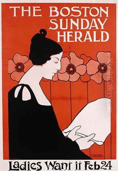 Ladies Want It Feb 24, advertisement for The Boston Herald, c.1899 Oil Painting by Ethel Reed