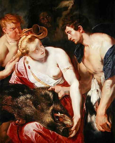 Meleager and Atalanta Oil Painting by (studio of) Rubens, Peter Paul