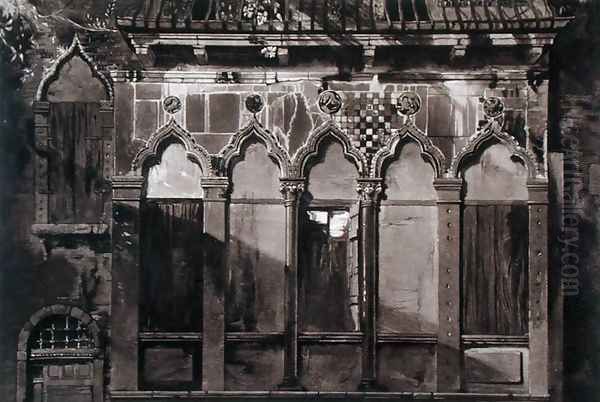 Arabian Windows, In Campo Santa Maria Mater Domini, from Examples of the Architecture of Venice by John Ruskin, aquatint by Thomas Lupton, 1851 Oil Painting by John Ruskin