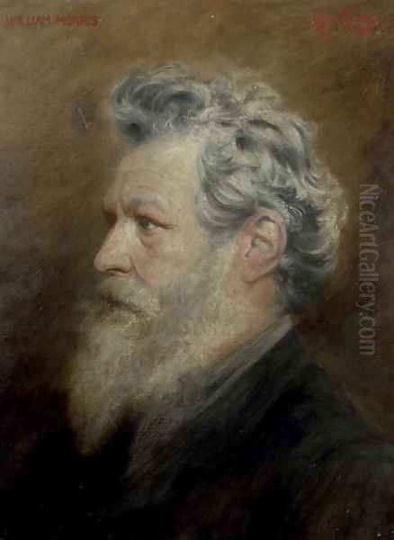 William Morris 1834-96, c.1895 Oil Painting by Cosmo Rowe