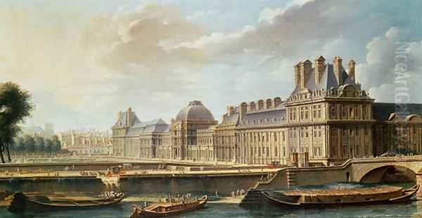 The Palace and Garden of the Tuileries, 1757 Oil Painting by Nicolas Raguenet