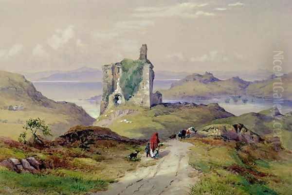 Tarbert Castle, Loch Fyne Oil Painting by Thomas Miles Richardson