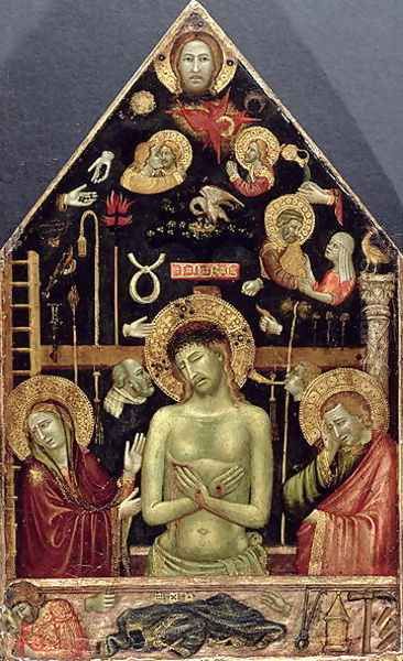 The Man of Sorrows, c.1354 Oil Painting by d'Oderisio (Oderisi) da Napoli Roberto