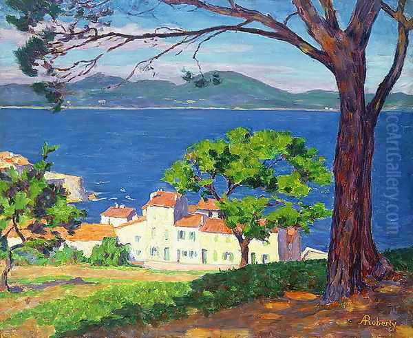 The Gulf of St. Tropez, 1935 Oil Painting by Andre Roberty