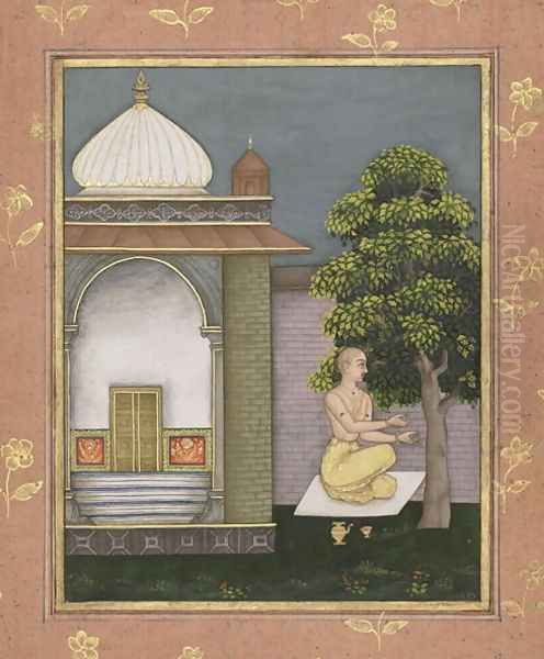 Bangal Ragini, from Bikamer, Rajasthan, 1694 Oil Painting by Rukn-ul-din